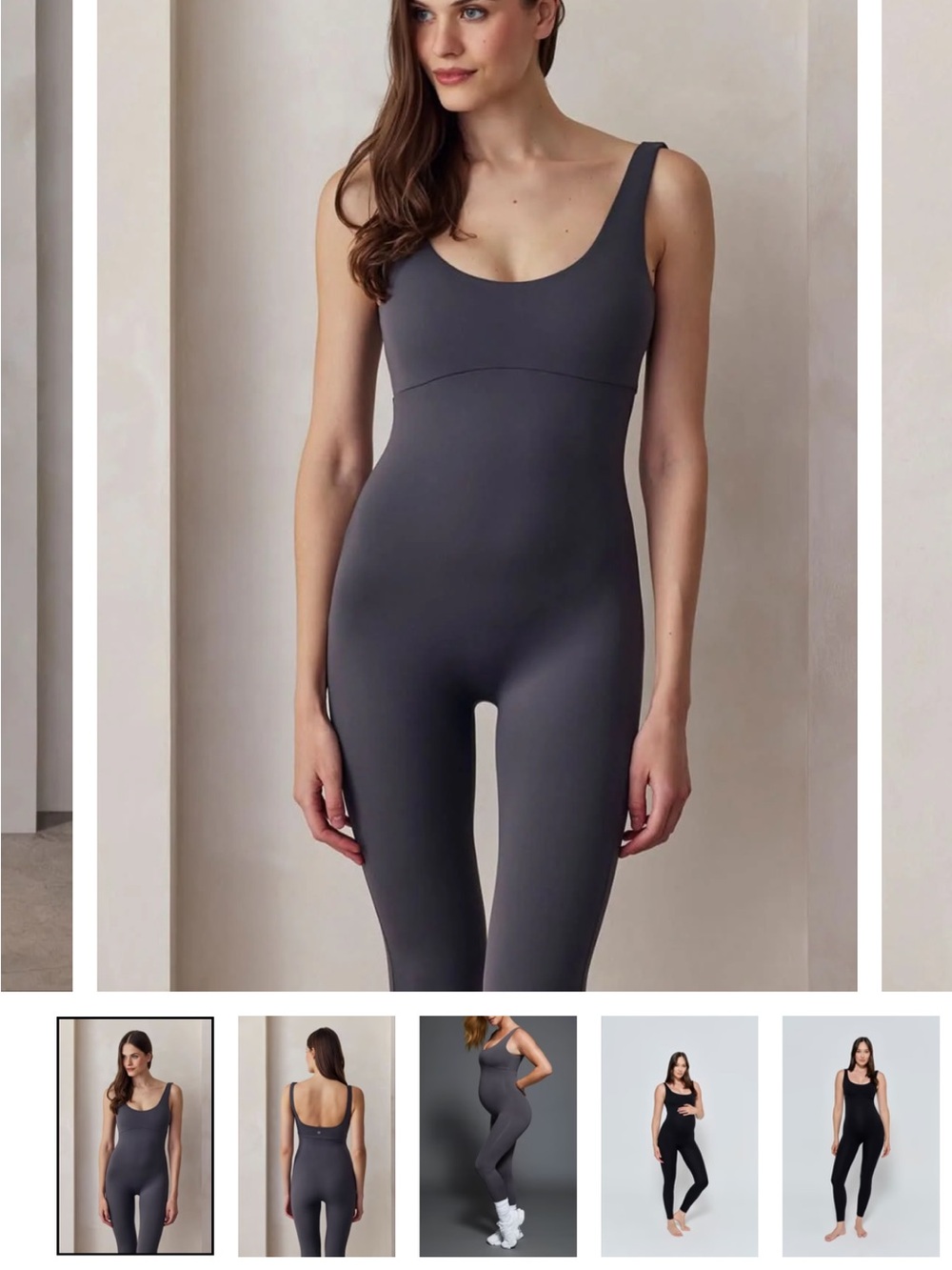 Bumpsuit The Perfect Movement Bodysuit Slate Gray Maternity Postpartum M